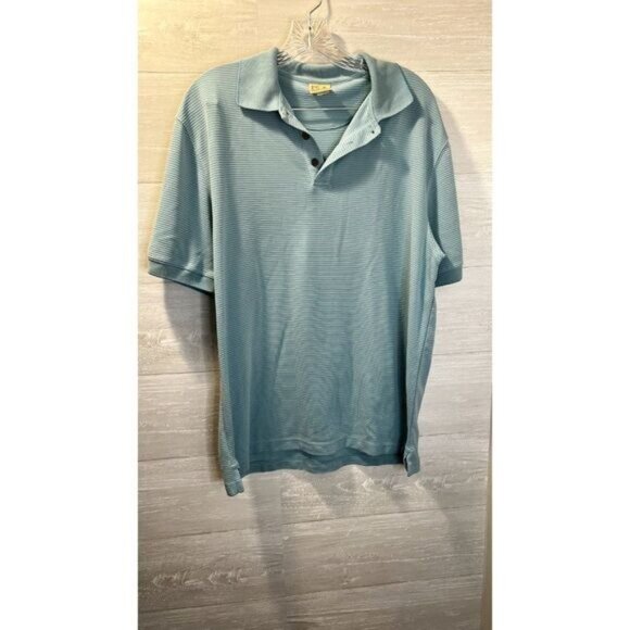 Jos A BANK Men's Regular-Fit Short‎ Sleeve Stripe Polo Collared Button Shirt - Picture 3 of 6